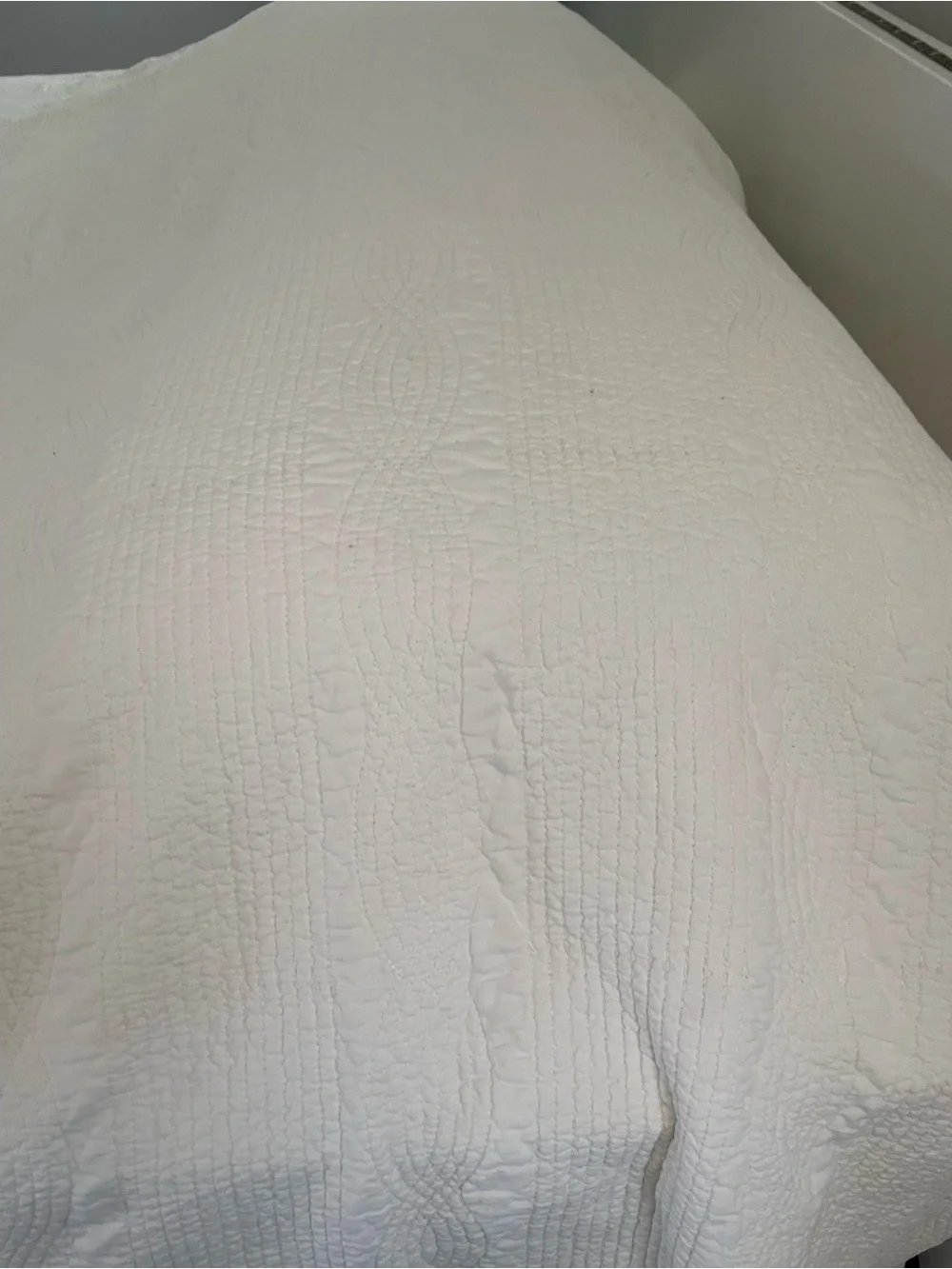 Ralph Lauren King Quilted Coverlet White Cotton 98x108 Bedroom Bedding